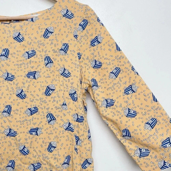 Modcloth Size M Emily And Fin Popcorn Printover Three Quarter Sleeve Shift Dress - Picture 4 of 10